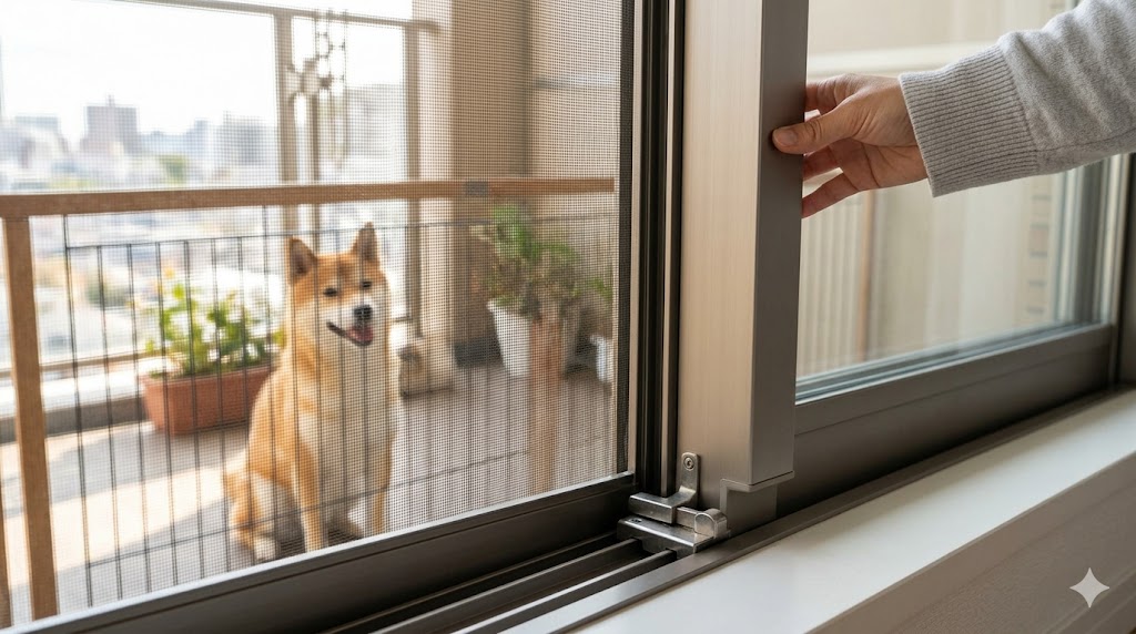 犬の脱走防止策！賃貸でもできる窓や網戸の見直し