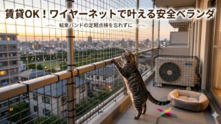 ベランダからの猫脱走防止策！賃貸OKのフェンス設置と隙間対策