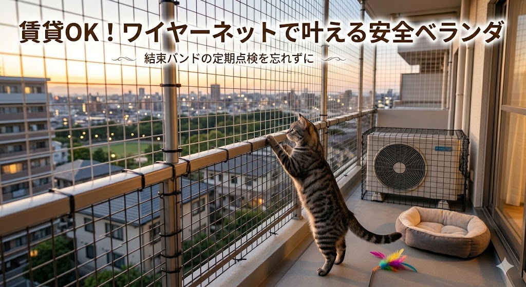 ベランダからの猫脱走防止策！賃貸OKのフェンス設置と隙間対策