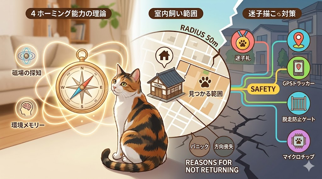 猫に帰巣本能はあるの？室内飼いで帰れない理由と迷子対策